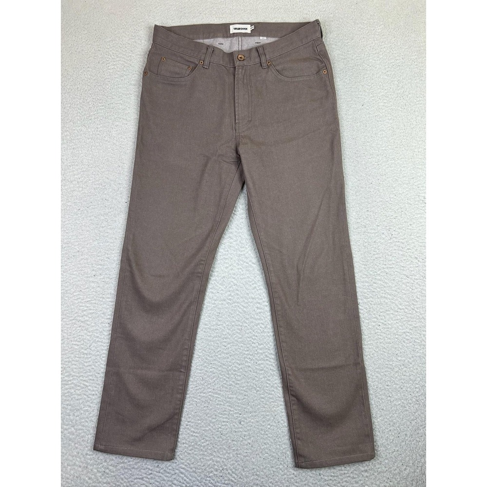 Taylor Stitch Mens Slim Taper Organic Denim Jeans Brown 31x32 Pants